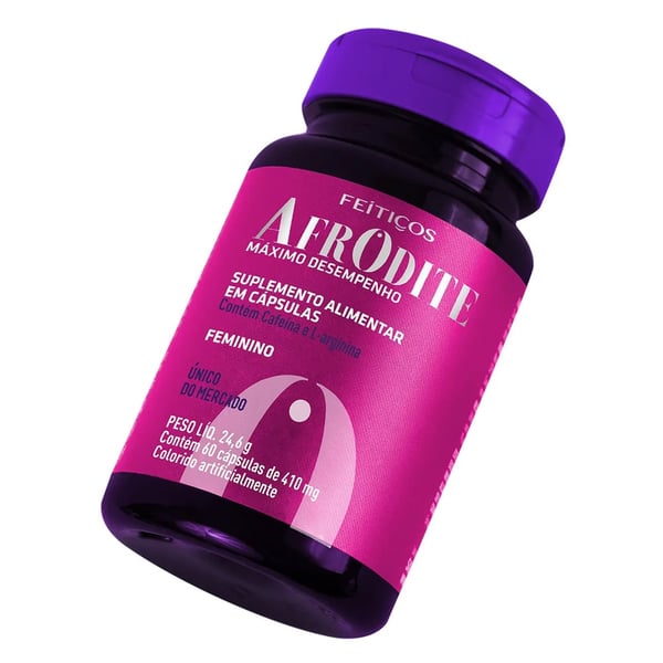 Afrodite Suplemento Alimentar Feminino Com 60 Cápsulas Feitiços