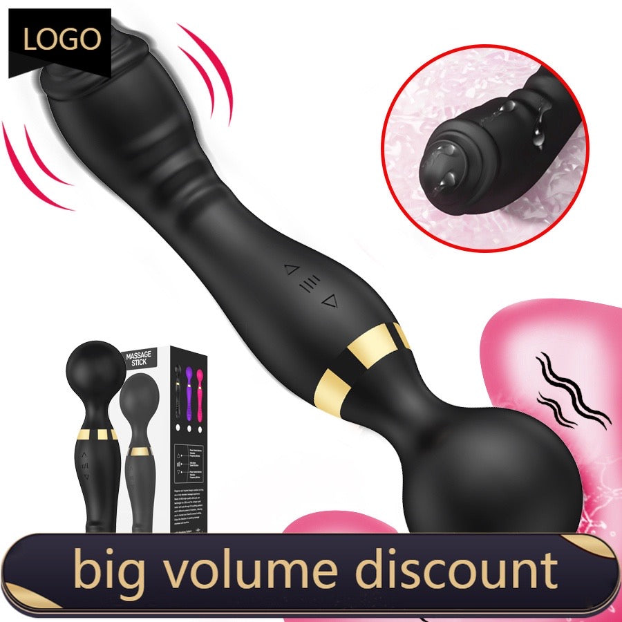Vibrador varinha mágica Luxo toque macio 10 modos de vibração e Recarregável cor aleatório