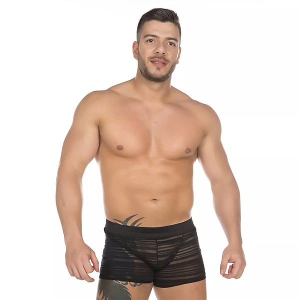 Cueca Sensual Listrada Modelo Boxer Pimenta Sexy