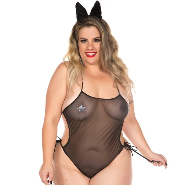 Kit Mini Fantasia Loba Ii Plus Size Pimenta Sexy