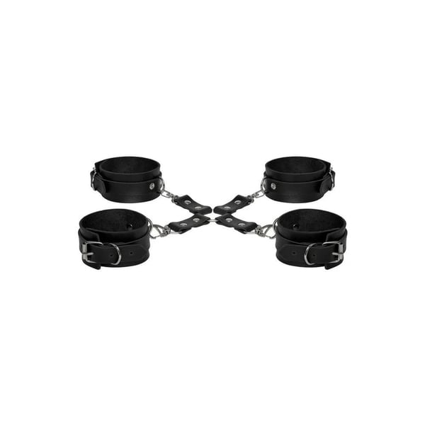 Kit Restrição Hogtie Creta Algemas E Tornozeleiras Dominatrixxx