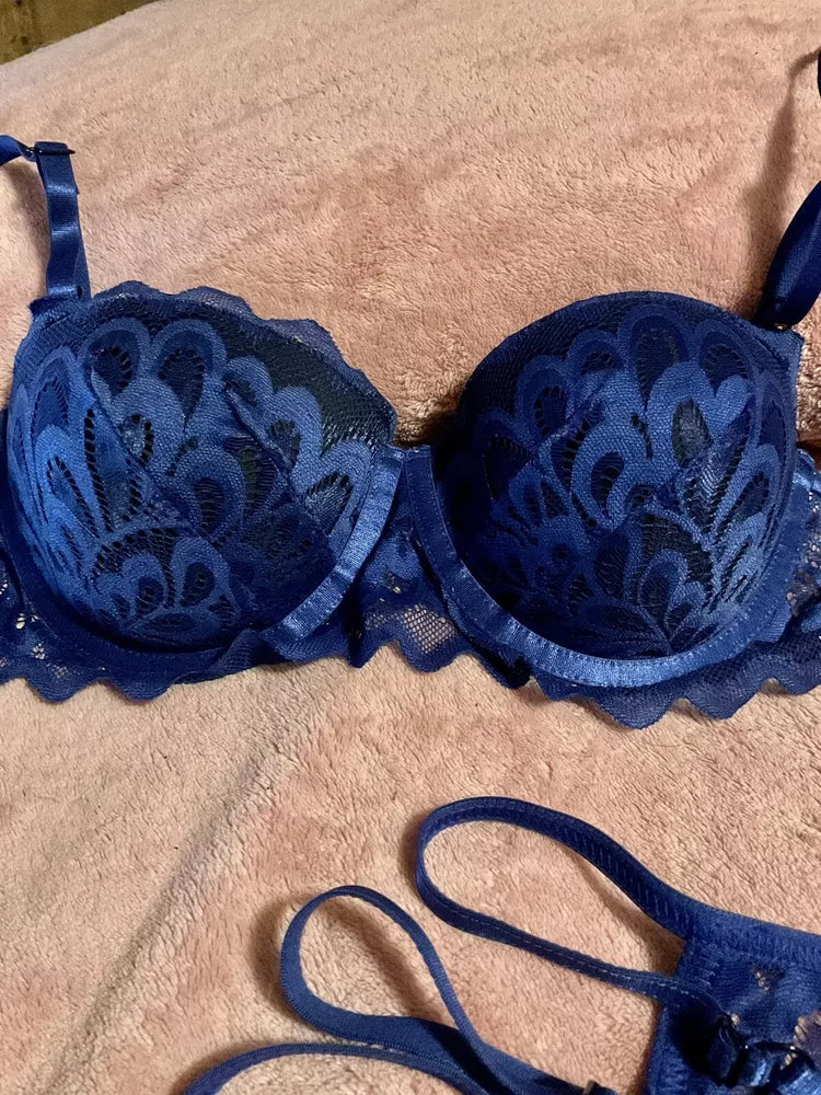 Conjunto de lingerie 3 peças combinando como novo sem etiqueta não usado-