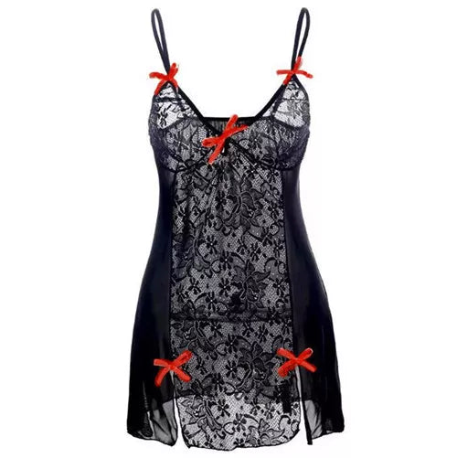 Lingerie SS (SUPER SEXY) Plus Size - Renda Roupa de Dormir Tanga