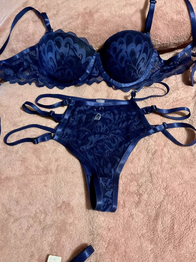 Conjunto de lingerie 3 peças combinando como novo sem etiqueta não usado-