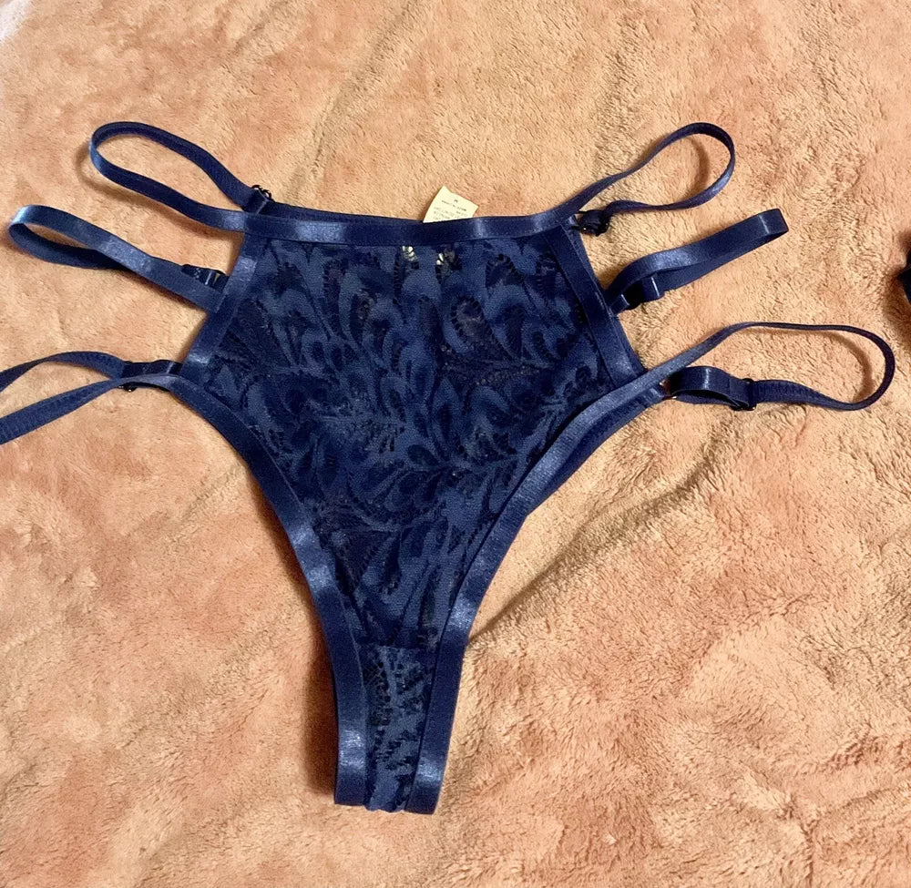 Conjunto de lingerie 3 peças combinando como novo sem etiqueta não usado-