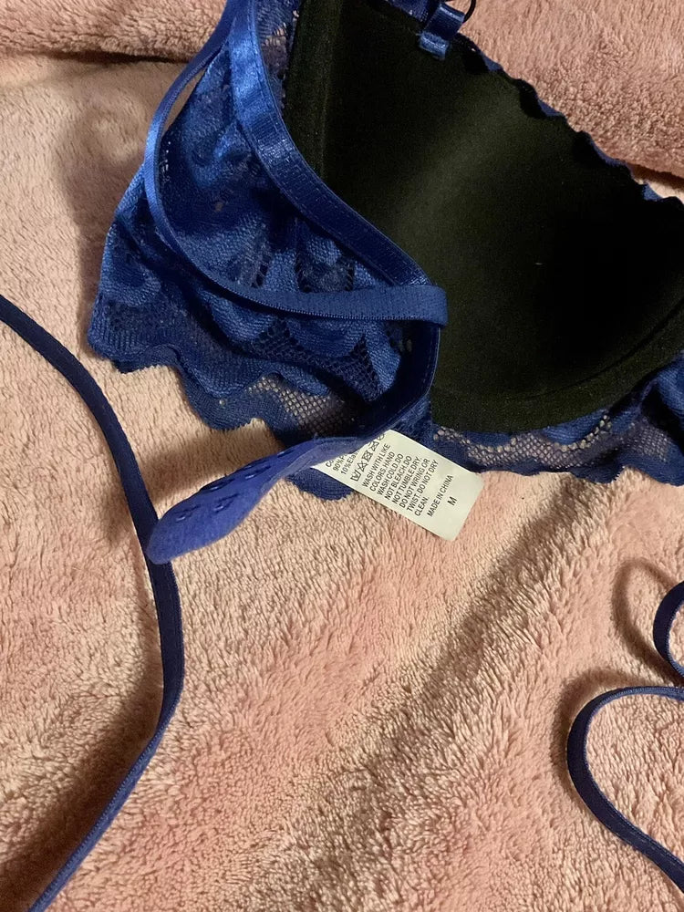 Conjunto de lingerie 3 peças combinando como novo sem etiqueta não usado-