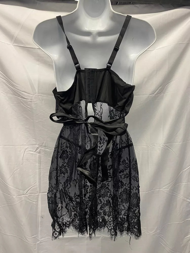 Conjunto de lingerie feminina • Preto • Tamanho único-