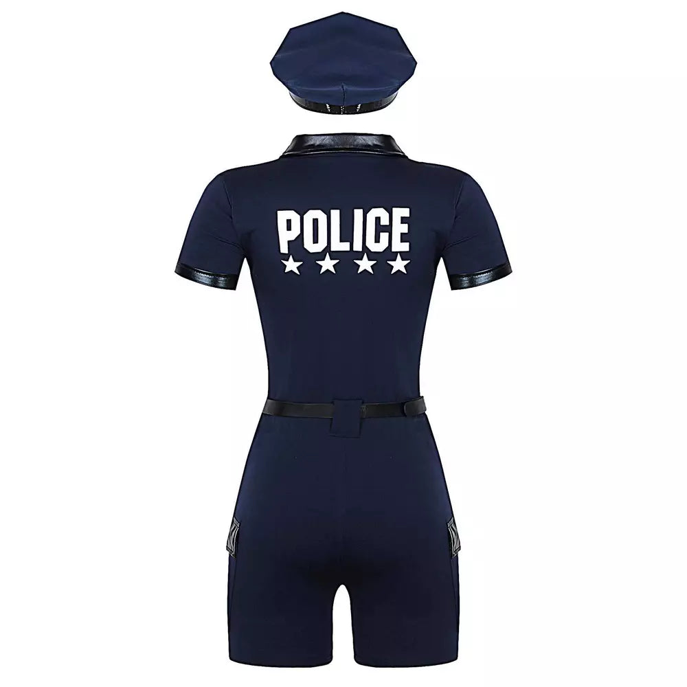 Fantasia cosplay fantasia policial feminina vestido Halloween policial role play-
