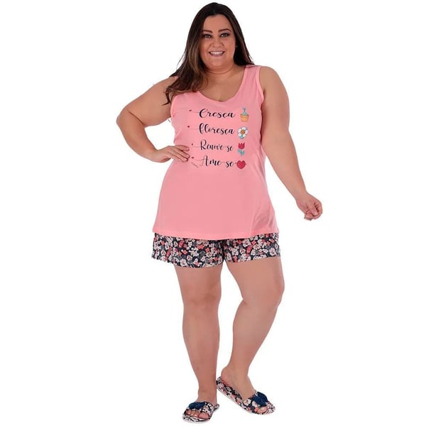 Short Doll Bella Plus Size Em Meia Malha Victory