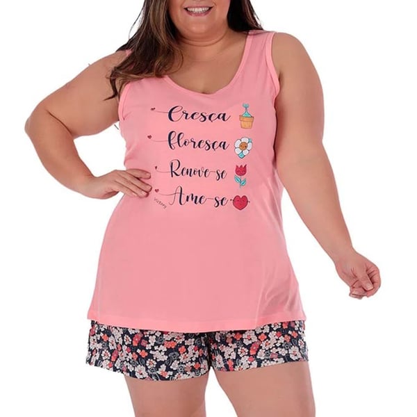 Short Doll Bella Plus Size Em Meia Malha Victory